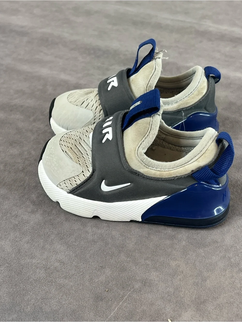 Nike Kids Slip-On Air Sneakers - Gray & Blue